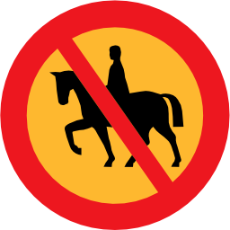 Download free round horse prohibited rider icon